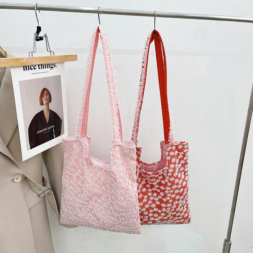 Summer Women Flower Printing Shoulder Bags Lace Ladies Large Capacity Tote Handbags Cloth Shopping Crossbody Bags
Summer Women Flower Printing Shoulder Bags Lace Ladies Large Capacity Tote Handbags Cloth Shopping Crossbody Bags