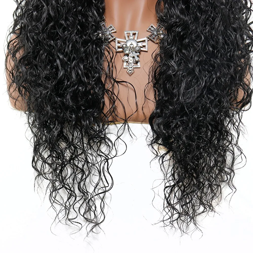 13x6 Curly Hair Lace Front Wigs Synthetic Long Wigs Heat Resistant Fiber Hair for Black Women 26 Inch Curly Black Color Hair
13x6 Curly Hair Lace Front Wigs Synthetic Long Wigs Heat Resistant Fiber Hair for Black Women 26 Inch Curly Black Color Hair
