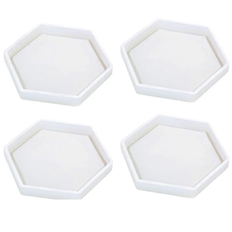 4 Pack Hexagon Silicone Coaster Molds Silicone Resin Mold, Clear Epoxy Molds For Casting With Resin, Concrete, Cement And Polyme
4 Pack Hexagon Silicone Coaster Molds Silicone Resin Mold, Clear Epoxy Molds For Casting With Resin, Concrete, Cement And Polyme