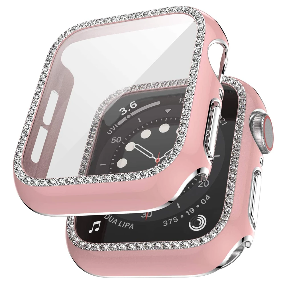 Bling Bumper For Apple Watch Se 6 Case 40mm 44mm With Tempered Glass Screen Protector For Iwatch 5 4 3 38mm 42mm Crystal Cases
Bling Bumper For Apple Watch Se 6 Case 40mm 44mm With Tempered Glass Screen Protector For Iwatch 5 4 3 38mm 42mm Crystal Cases