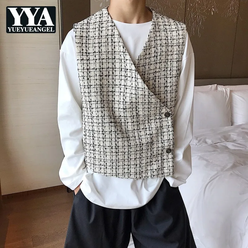 Vintage Plaid Sleeveless Jackets Men Spring Autumn New Single Breasted Loose Waistcoat England Style Casual Vest Male M-XL
Vintage Plaid Sleeveless Jackets Men Spring Autumn New Single Breasted Loose Waistcoat England Style Casual Vest Male M-XL