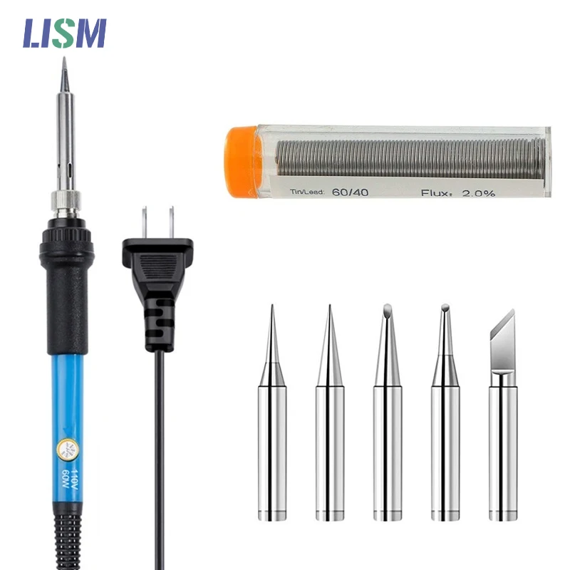 60W Electric Soldering Irons Temperature Adjustable Soldering Handle Heat Pencil with Soldering Iron tips welding wires solder
60W Electric Soldering Irons Temperature Adjustable Soldering Handle Heat Pencil with Soldering Iron tips welding wires solder
