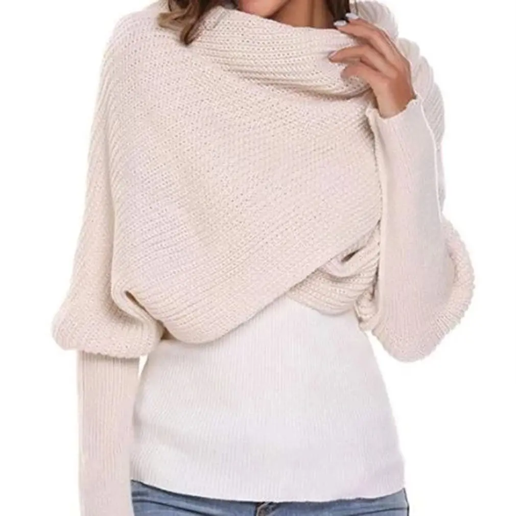 Fashionable Women's Wool Scarf Knitted Scarf With Sleeves Inventory Clearance Winter Wool Scarves Easy Matching
Fashionable Women's Wool Scarf Knitted Scarf With Sleeves Inventory Clearance Winter Wool Scarves Easy Matching