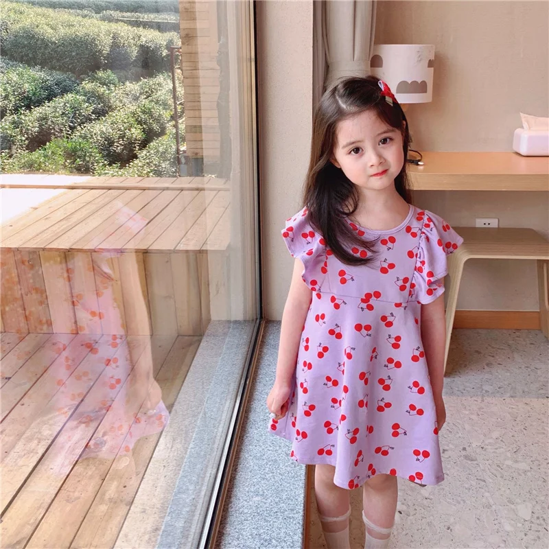 New Kids Girls Fashion Fly Sleeve Cherry Print Dress Stylish Dress for Children Girls summer dairy wear
New Kids Girls Fashion Fly Sleeve Cherry Print Dress Stylish Dress for Children Girls summer dairy wear