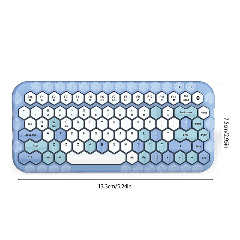 2.4G Wireless Bluetooth Keyboard Sweet Color Prismatic 83-Keys Silent Multimedia Keyboard for PC Laptop Computer Mobile
2.4G Wireless Bluetooth Keyboard Sweet Color Prismatic 83-Keys Silent Multimedia Keyboard for PC Laptop Computer Mobile