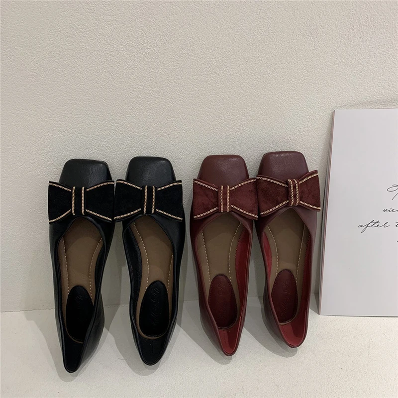 Summer Square Toe Flats Shoes Flat Heel Knot Women Ballets Shoes Casual Leather Loafers
Summer Square Toe Flats Shoes Flat Heel Knot Women Ballets Shoes Casual Leather Loafers