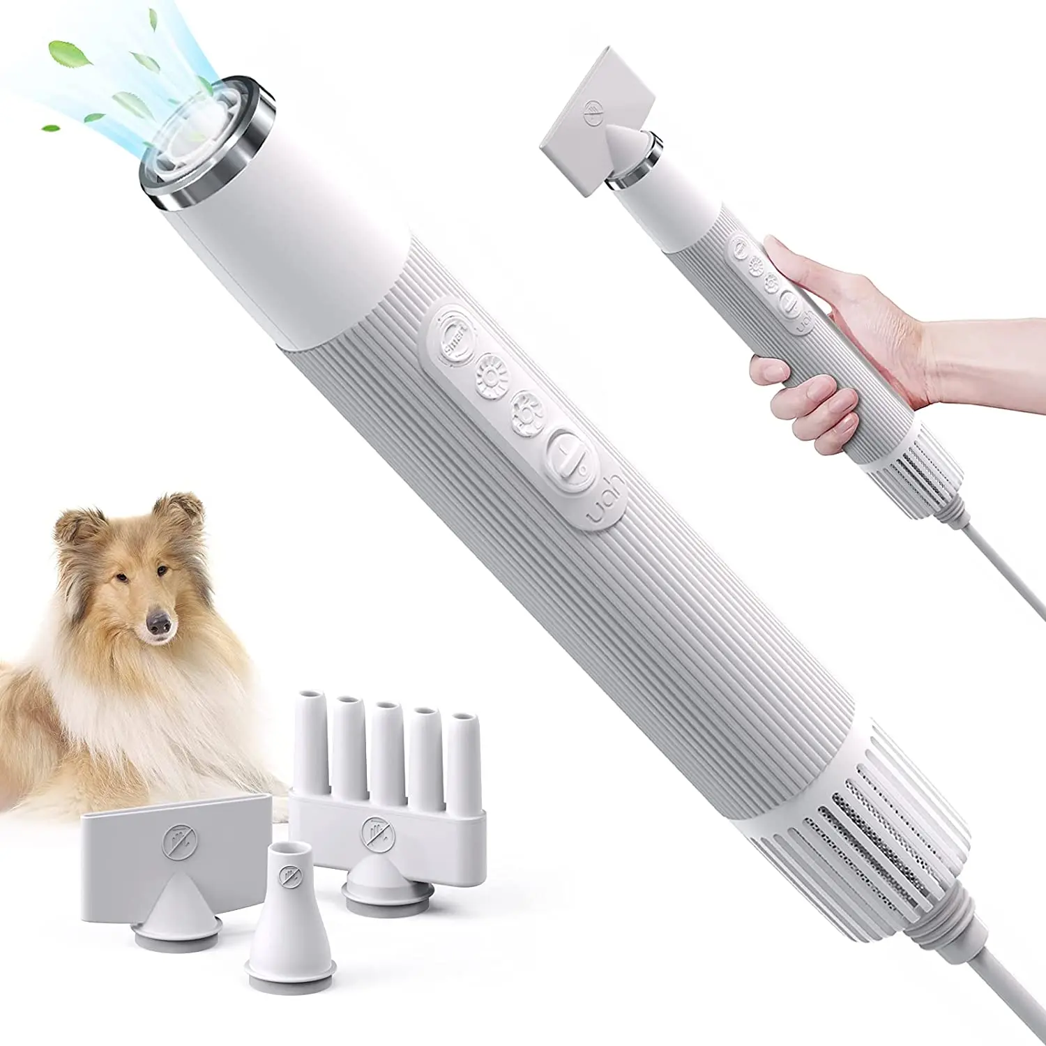 Uah Dog Dryer Portable Pet Grooming Hair Dryer with NTC Smart Temperature Control Dog Blower with 3 Multi-Function Air Nozzles
Uah Dog Dryer Portable Pet Grooming Hair Dryer with NTC Smart Temperature Control Dog Blower with 3 Multi-Function Air Nozzles