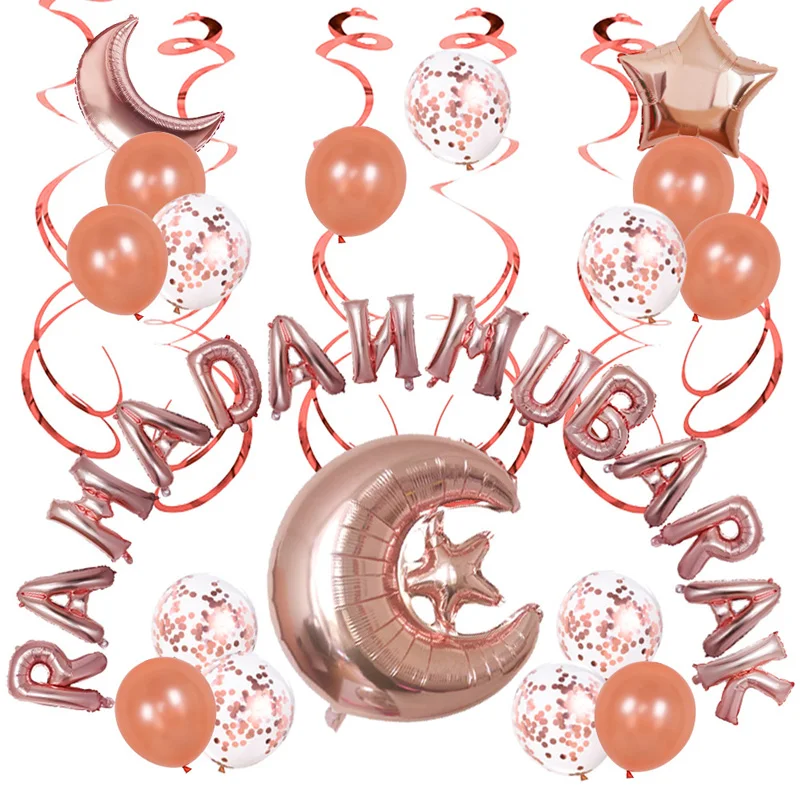 Ramadan Mubarak Letters Foil Balloons Ramadan Kareem Decorations Star Moon Globos Balloon for Muslim Islamic Party Supplies
Ramadan Mubarak Letters Foil Balloons Ramadan Kareem Decorations Star Moon Globos Balloon for Muslim Islamic Party Supplies