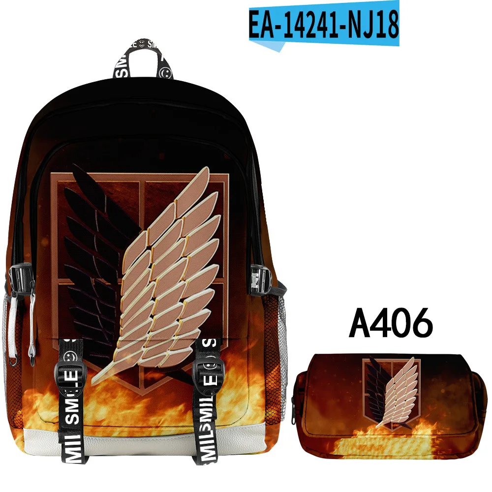 2PCS/Set Backpack Japan Anime Attack On Titan Teenager Girls Boys Schoolbag Children Cartoon Waterproof Backpack + Pen Case
2PCS/Set Backpack Japan Anime Attack On Titan Teenager Girls Boys Schoolbag Children Cartoon Waterproof Backpack + Pen Case