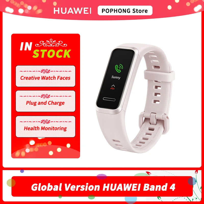 Глобальная версия браслете HUAWEI Band 4 смарт-браслет 0 96 дюймов профилактических