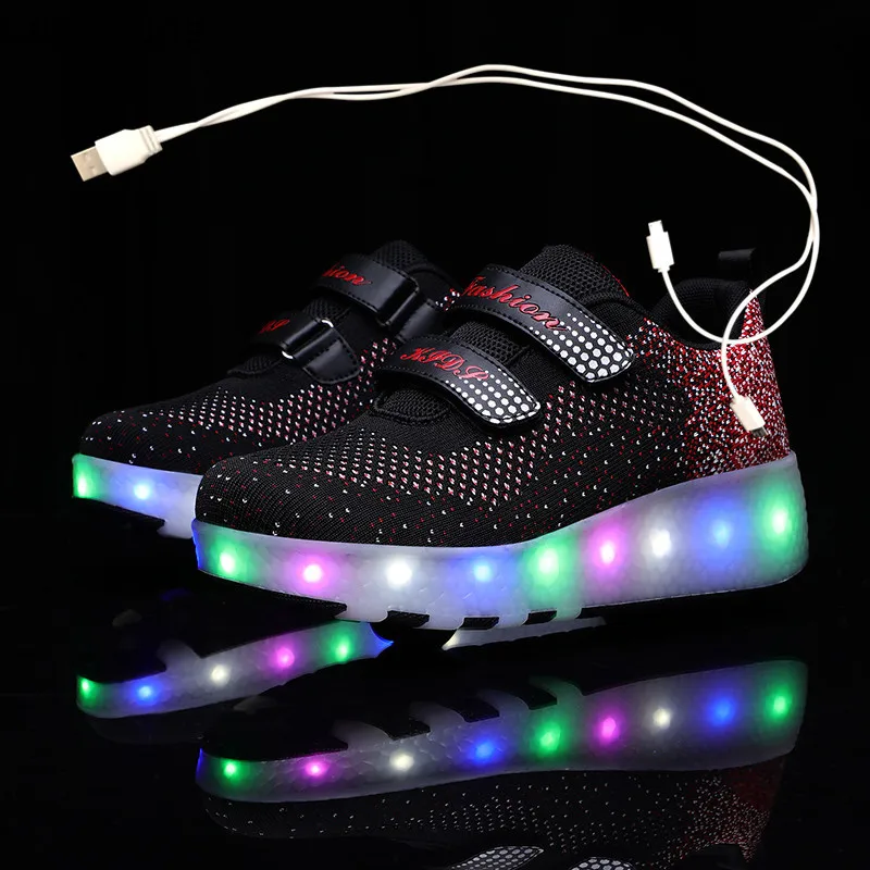 Children Two Wheels Glowing Sneakers Led Light Roller Skate Shoes Led Boys Girls USB Charging 2 Colors
Children Two Wheels Glowing Sneakers Led Light Roller Skate Shoes Led Boys Girls USB Charging 2 Colors