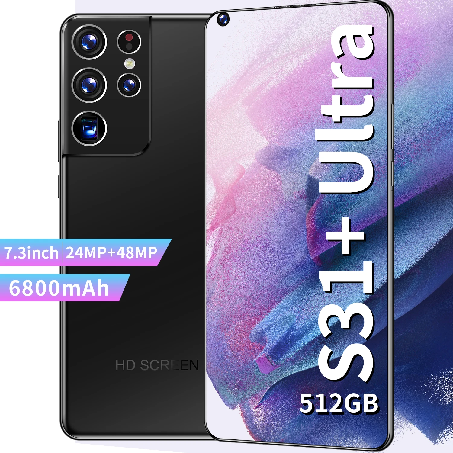 Global Version S31+ Ultra7.3inch Smartphone 5G 6800mAh 12+512G Mobilephone Support Google GPS Wifi Dual SIM Face ID Networkphone
Global Version S31+ Ultra7.3inch Smartphone 5G 6800mAh 12+512G Mobilephone Support Google GPS Wifi Dual SIM Face ID Networkphone