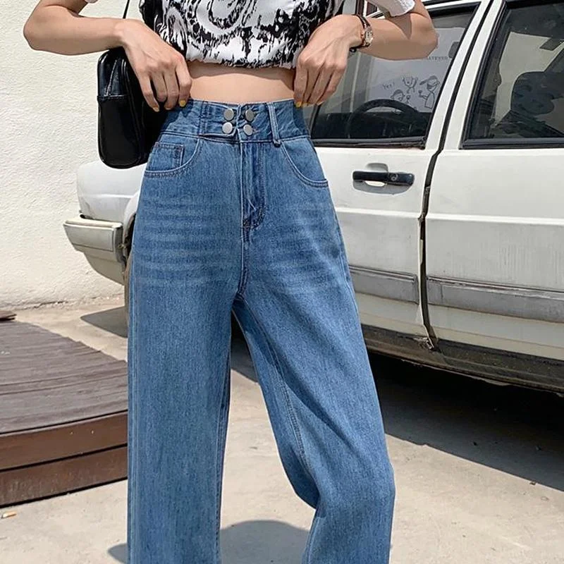 Korejepo Women Pants 2021 Summer New Casual Elegant Straight Loose Jeans High Waist Drape Mopping Thin All-match Wide Leg Pants
Korejepo Women Pants 2021 Summer New Casual Elegant Straight Loose Jeans High Waist Drape Mopping Thin All-match Wide Leg Pants