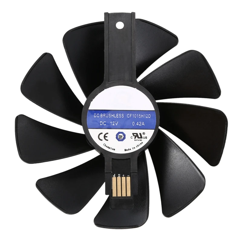 

95Mm CF1015H12D DC12V Video Card Cooler Cooling Fan Replace for Sapphire NITRO RX480 8G RX 470 4G GDDR5 RX570 4G / 8G D5 RX580 8