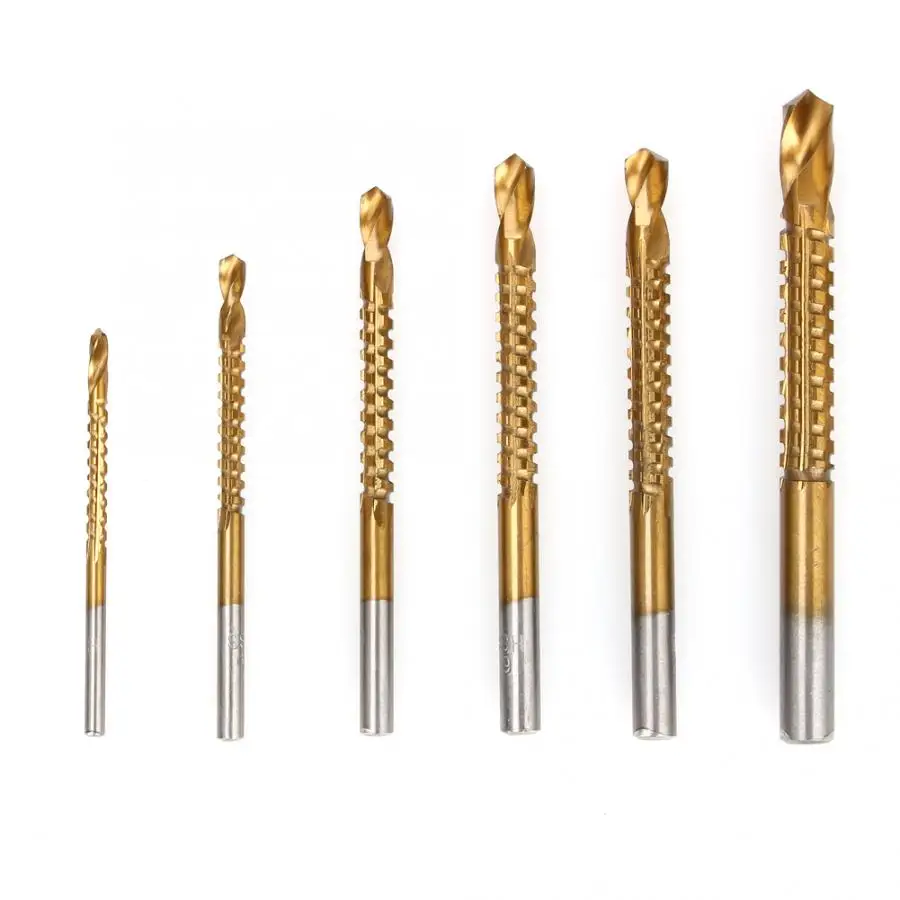 Набор сверл из быстрорежущей стали с титановым покрытием, 6 шт. 
Набор сверл из быстрорежущей стали с титановым покрытием, 6 шт.