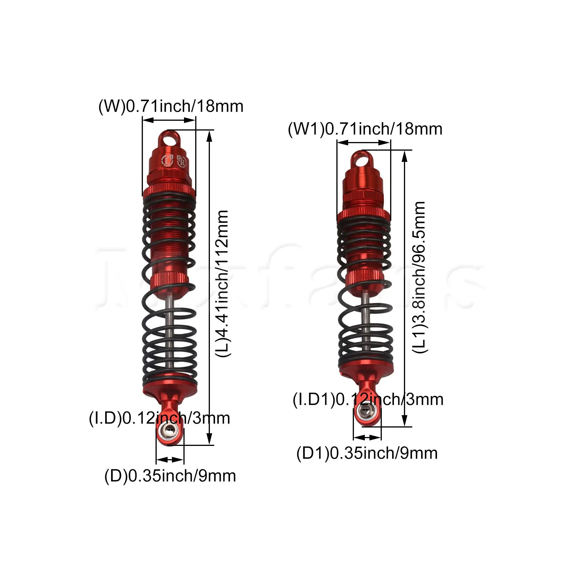 Mxfans 4x Metal 3762A Shock Absorber Replacement for TRXXAS SLASH RC Car Red
Mxfans 4x Metal 3762A Shock Absorber Replacement for TRXXAS SLASH RC Car Red