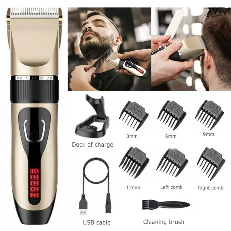 Professional Digital Hair Trimmer Rechargeable Electric Hair Clipper Men's Cordless Haircut Adjustable Ceramic Blade Machine Raz
Professional Digital Hair Trimmer Rechargeable Electric Hair Clipper Men's Cordless Haircut Adjustable Ceramic Blade Machine Raz
