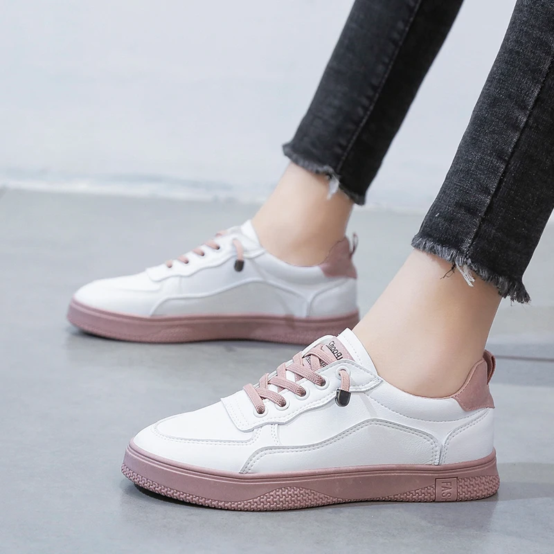 Comfort Sneakers Women lace-up pu leather Casual Shoes Woman White Sneaker Women's Flats Zapatillas Mujer Tenis Feminino 
Comfort Sneakers Women lace-up pu leather Casual Shoes Woman White Sneaker Women's Flats Zapatillas Mujer Tenis Feminino