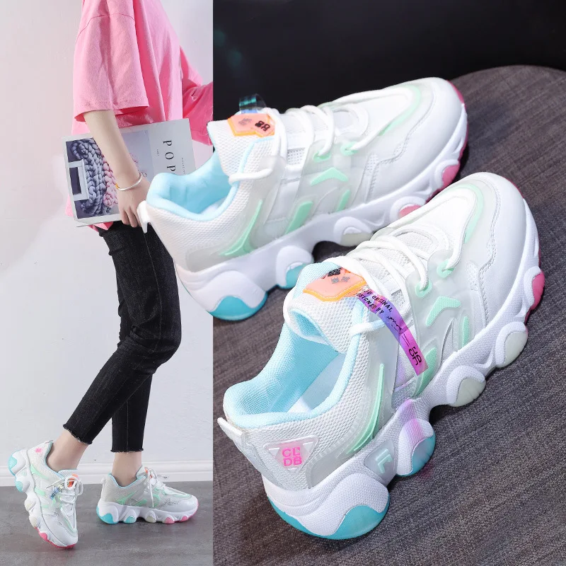 2020 Summer Hot Women Sneakers Vulcanize Breathable Rainbow Color Fashion Casuals Height Increasing Female Chunky Ladies Shoe
2020 Summer Hot Women Sneakers Vulcanize Breathable Rainbow Color Fashion Casuals Height Increasing Female Chunky Ladies Shoe