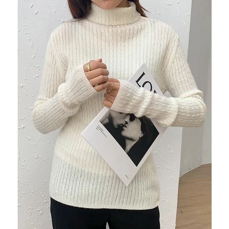 Pure color sets han edition temperament commuter turtleneck warm lattice knitting a sweater
Pure color sets han edition temperament commuter turtleneck warm lattice knitting a sweater