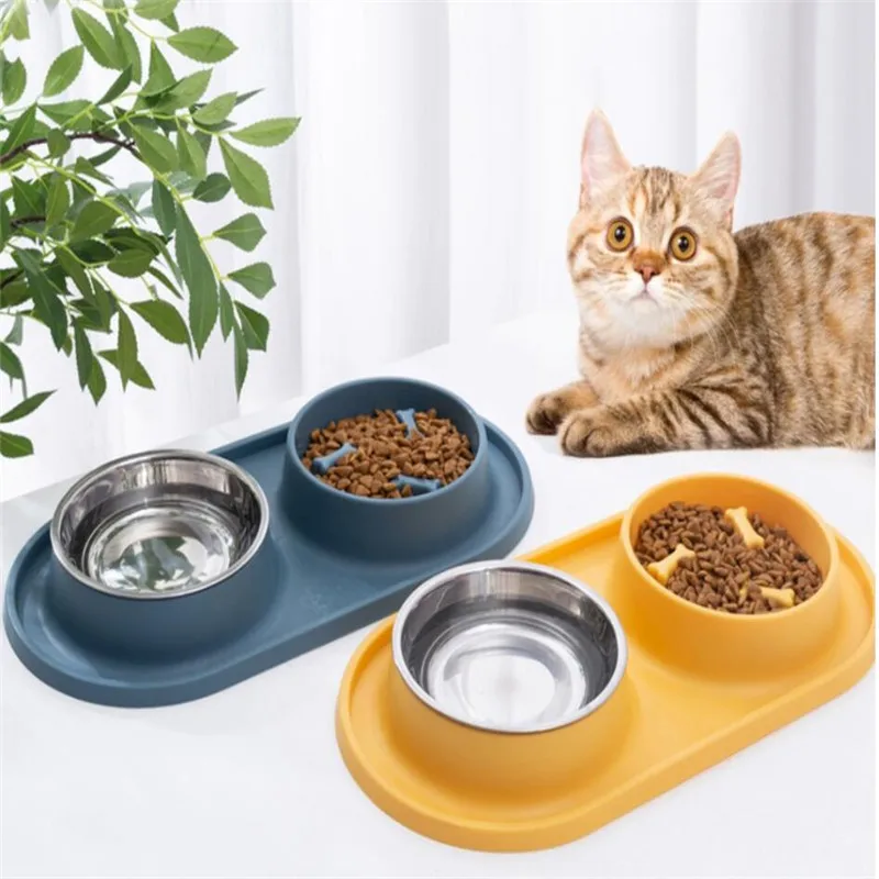 Pet Dog Bowl Anti-choking Stainless Steel Double Bowls For Cat Puppy Anti-slip Slow Feeder And Drinking Water Dish Pets Supplies
Pet Dog Bowl Anti-choking Stainless Steel Double Bowls For Cat Puppy Anti-slip Slow Feeder And Drinking Water Dish Pets Supplies