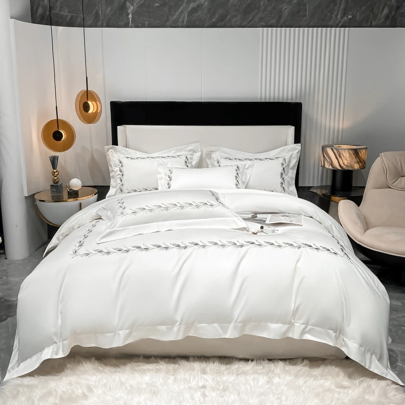 1000TC Egyptian Cotton Bedding Set Luxury Embroidery Bed Linens Bed Cover Bedsheet Queen King Size Bedsheet Pillowcase
1000TC Egyptian Cotton Bedding Set Luxury Embroidery Bed Linens Bed Cover Bedsheet Queen King Size Bedsheet Pillowcase