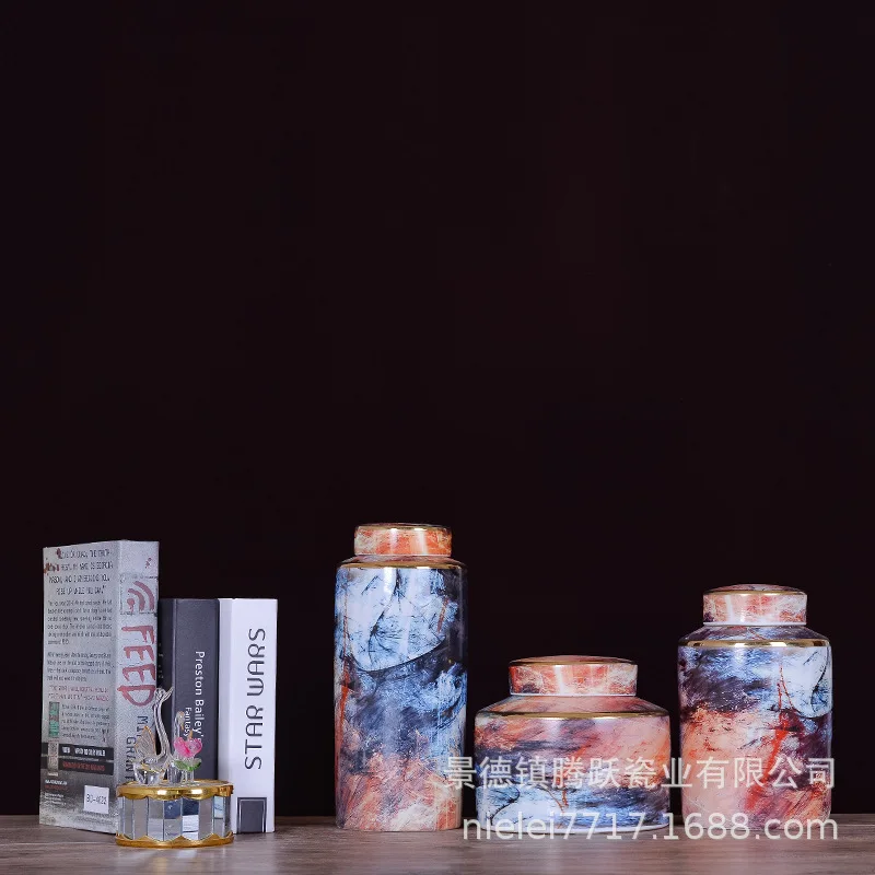 Nordic ceramic vase decoration home creative living room soft decoration model room cover can oil painting art decorative flower
Nordic ceramic vase decoration home creative living room soft decoration model room cover can oil painting art decorative flower
