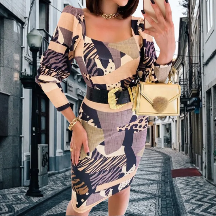 Autumn Office Lady Dresses For Women Plus Size 3XL Women Dresses Long Sleeve Square Collar Dresses
Autumn Office Lady Dresses For Women Plus Size 3XL Women Dresses Long Sleeve Square Collar Dresses