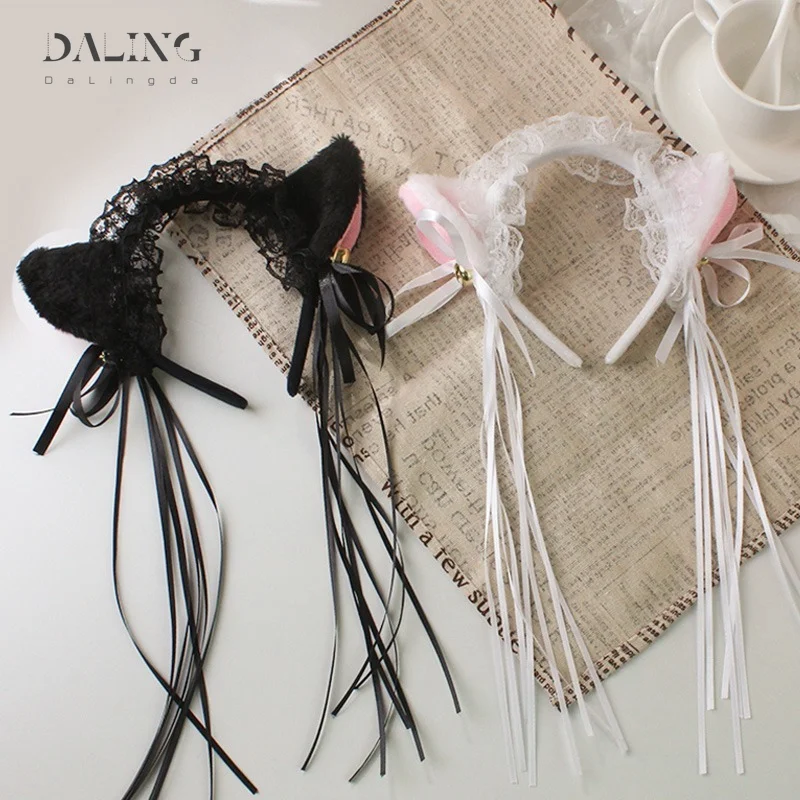 Women Ruffles Sexy Lace Headband Plush Cat Ears Ribbon Bell Lolita Anime Cosplay Hair Hoop
Women Ruffles Sexy Lace Headband Plush Cat Ears Ribbon Bell Lolita Anime Cosplay Hair Hoop