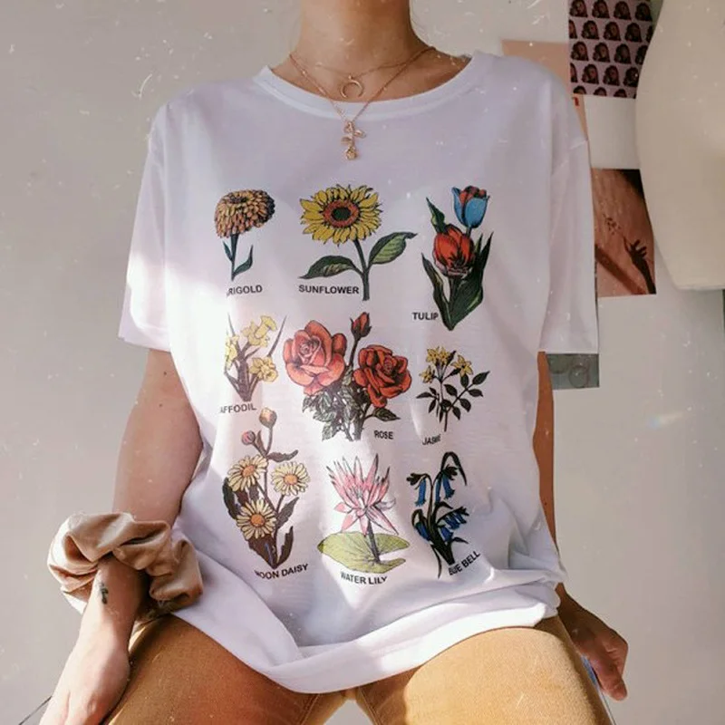 Vintage Floral Print White Multi Pattern Oversized Woman Tshirts New Short Sleeve Casual 2021 Summer Plus Size Fashion T Shirt
Vintage Floral Print White Multi Pattern Oversized Woman Tshirts New Short Sleeve Casual 2021 Summer Plus Size Fashion T Shirt