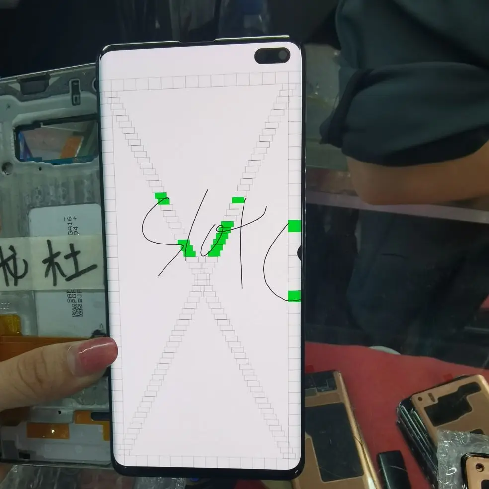 Для Samsung S10 ЖК дисплей с сенсорным экраном G975F для плюс LCD линия Мобильный телефон