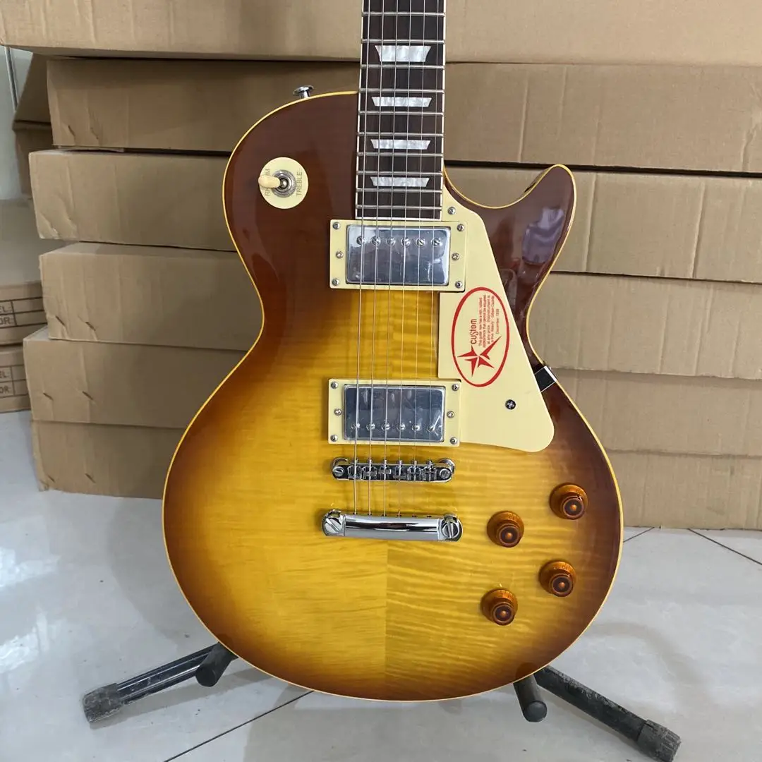 Standard Electric Guitar Tobacco Sunburst Mahogany Body Tiger Maple Top Rosewood Fingerboard High Quality Free Shipping
Standard Electric Guitar Tobacco Sunburst Mahogany Body Tiger Maple Top Rosewood Fingerboard High Quality Free Shipping