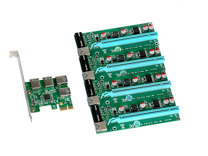 New PCI-E 1x to 4 Ports PCIe 16x Mining Machine Enhanced Extender Riser Card Adapter PCI Express 1X to 4 PCIE Slot for BTC Miner
New PCI-E 1x to 4 Ports PCIe 16x Mining Machine Enhanced Extender Riser Card Adapter PCI Express 1X to 4 PCIE Slot for BTC Miner