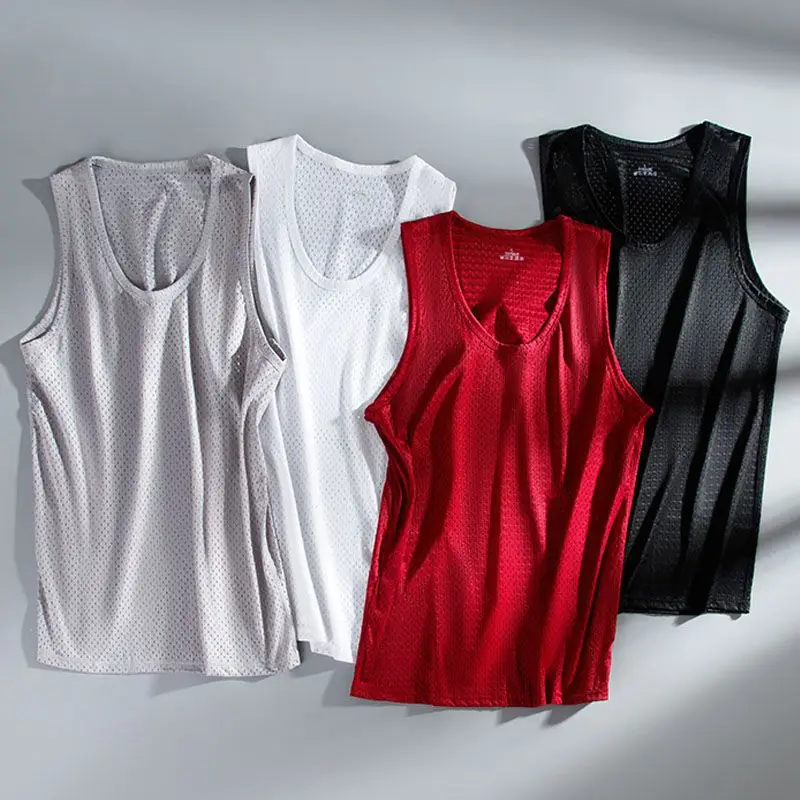 Men Ice Silk Tank Tops Underwear Mens Undershirt Transparent Shirts Male Fitness Wrestling Mesh Breathable Gym Clothing Men
Men Ice Silk Tank Tops Underwear Mens Undershirt Transparent Shirts Male Fitness Wrestling Mesh Breathable Gym Clothing Men