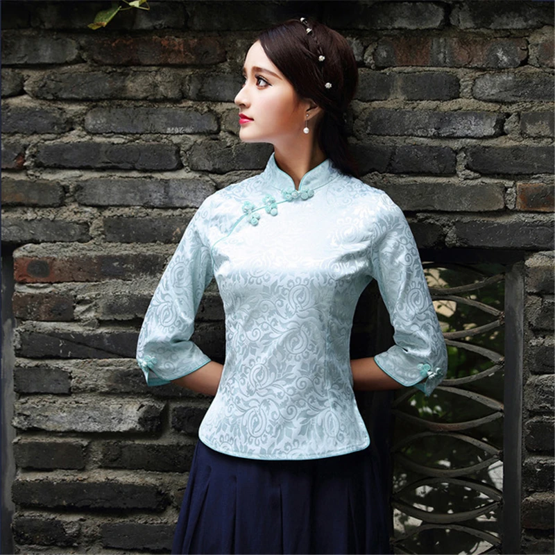 Plus size ladies shirt 2020 daily Tang suit cheongsam top fashion retro women's chinese traditional clothing Blouse kung fu
Plus size ladies shirt 2020 daily Tang suit cheongsam top fashion retro women's chinese traditional clothing Blouse kung fu