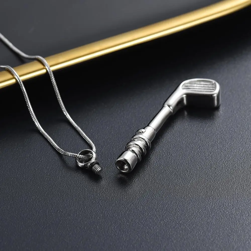 Stainless Steel Golf Club Cremation Jewelry Urn Necklace Women Men Keepsake Memorial Pendant For Ashes Of Loved Ones
Stainless Steel Golf Club Cremation Jewelry Urn Necklace Women Men Keepsake Memorial Pendant For Ashes Of Loved Ones