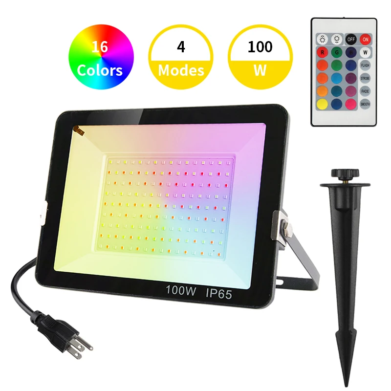 Прожектор светодиодный прожектор заливающего света RGB, 50 Вт, 100 Вт, IP65, с пультом дистанционного управления
Прожектор светодиодный прожектор заливающего света RGB, 50 Вт, 100 Вт, IP65, с пультом дистанционного управления