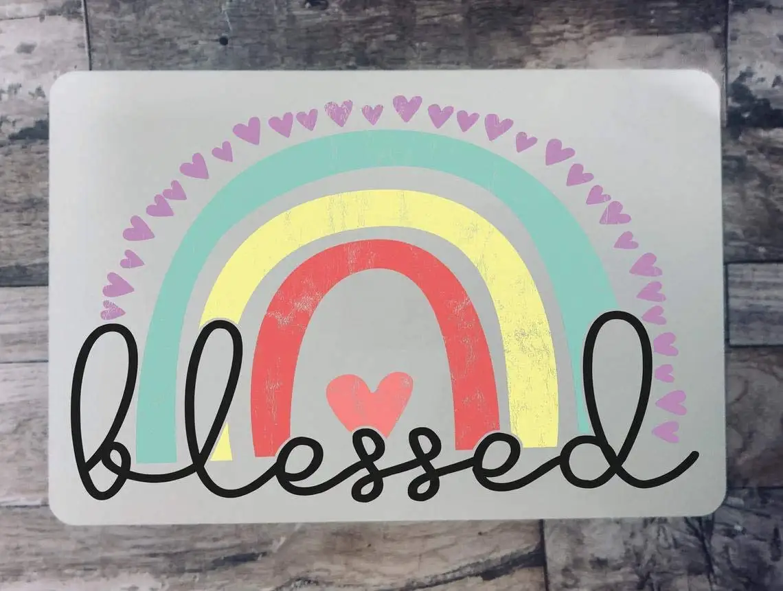 Cute Metal Sign Blessed Rainbow Boho Distressed Rainbow Inspirational Gift Motivational Gift for Her Positivity Uplift Family Ya
Cute Metal Sign Blessed Rainbow Boho Distressed Rainbow Inspirational Gift Motivational Gift for Her Positivity Uplift Family Ya