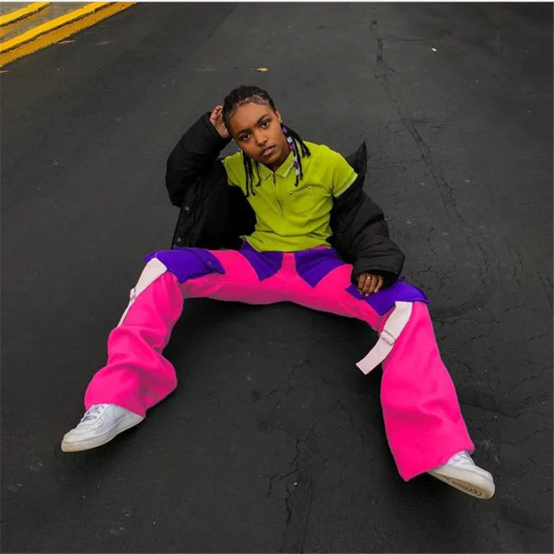 Color Block Stitching Trousers Women High Waist Flare Pants With Pockets 2021 Streetwear Sexy Ladies Trousers Wide Leg Pants
Color Block Stitching Trousers Women High Waist Flare Pants With Pockets 2021 Streetwear Sexy Ladies Trousers Wide Leg Pants