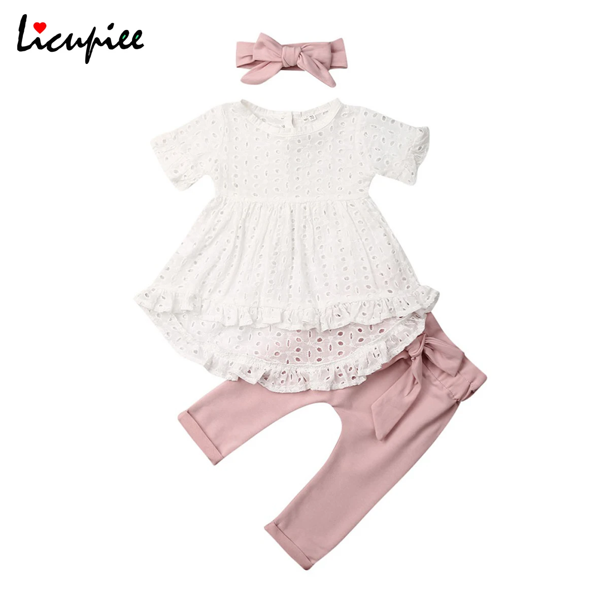Licupiee для новорожденных, комплекты из 3 предметов для маленьких девочек одежда из хлопка, кружевные топы, футболка, штаны с оборками, на лето-о... 
Licupiee для новорожденных, комплекты из 3 предметов для маленьких девочек одежда из хлопка, кружевные топы, футболка, штаны с оборками, на лето-о...