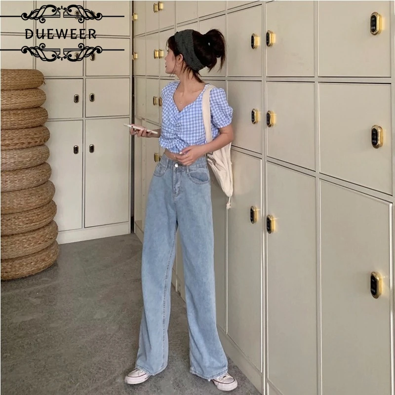 DUEWEER Jeans Women Wide Leg Trousers Mopping Loose Leisure Trendy Vintage All-match Streetwear Chic Ulzzang BF High Waist Pants
DUEWEER Jeans Women Wide Leg Trousers Mopping Loose Leisure Trendy Vintage All-match Streetwear Chic Ulzzang BF High Waist Pants