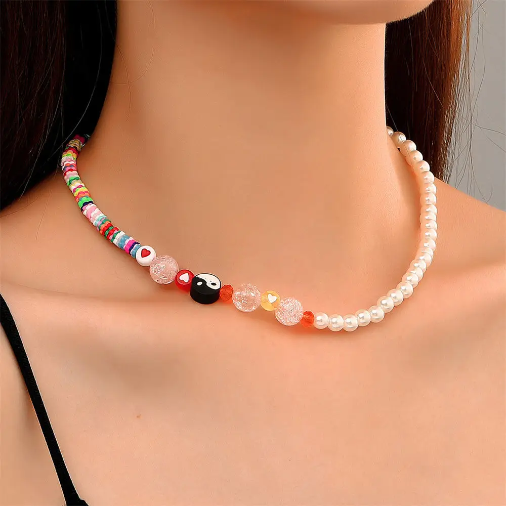 Fahion Multicolor Yin Yang Clay Flower Fruits Heart Ball Choker Necklace For Women New Necklace Half Metal Chain Party Jewelry
Fahion Multicolor Yin Yang Clay Flower Fruits Heart Ball Choker Necklace For Women New Necklace Half Metal Chain Party Jewelry