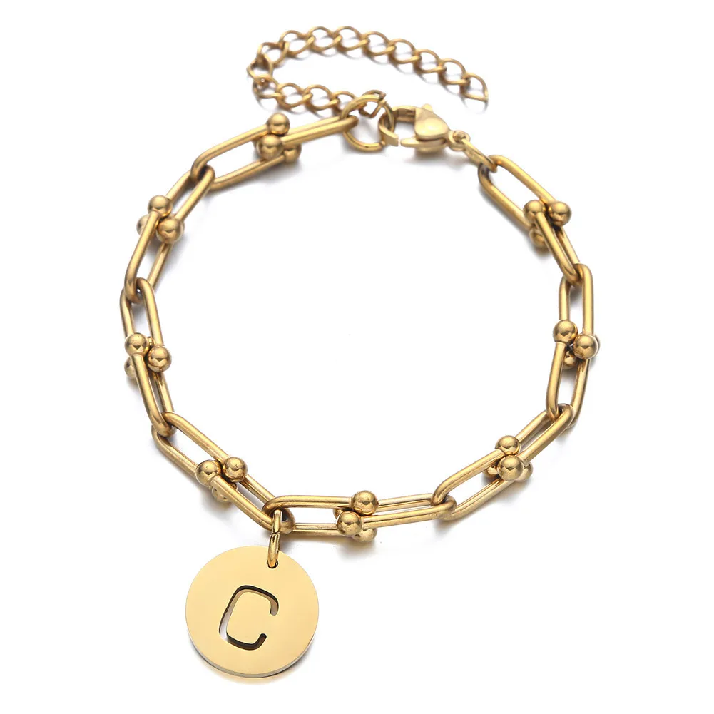 A-Z Initial Letter Bracelet For Women Girls Gold Color Stainless Steel Chain Alphabet Charm Bracelet New Fashion Jewelry A341
A-Z Initial Letter Bracelet For Women Girls Gold Color Stainless Steel Chain Alphabet Charm Bracelet New Fashion Jewelry A341