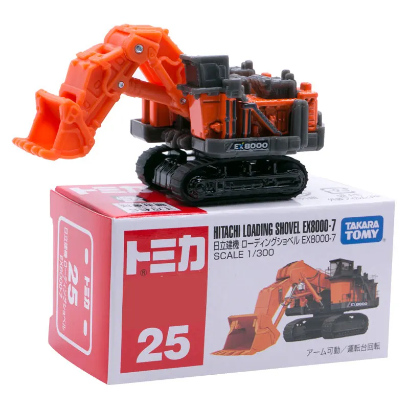 Takara Tomy Tomica No. 025 Hitachi Loading Shovel EX8000-7 1/300 Scale Diecast Car Model New in Box
Takara Tomy Tomica No. 025 Hitachi Loading Shovel EX8000-7 1/300 Scale Diecast Car Model New in Box