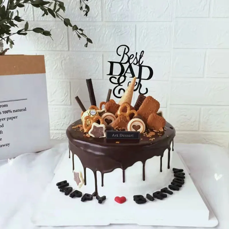 Gold Best Dad Ever Happy Father's Day Acrylic Cake Topper Dad Papa Birthday Baking Cake Toppers for Father's Day Cake Decoration
Gold Best Dad Ever Happy Father's Day Acrylic Cake Topper Dad Papa Birthday Baking Cake Toppers for Father's Day Cake Decoration