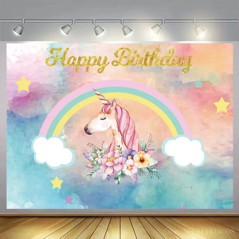 Watercolor Painting Rainbow Newborn Baby Shower Photography Background Unicorn Silver Glitter Pony Girl Brithday Backdrops
Watercolor Painting Rainbow Newborn Baby Shower Photography Background Unicorn Silver Glitter Pony Girl Brithday Backdrops