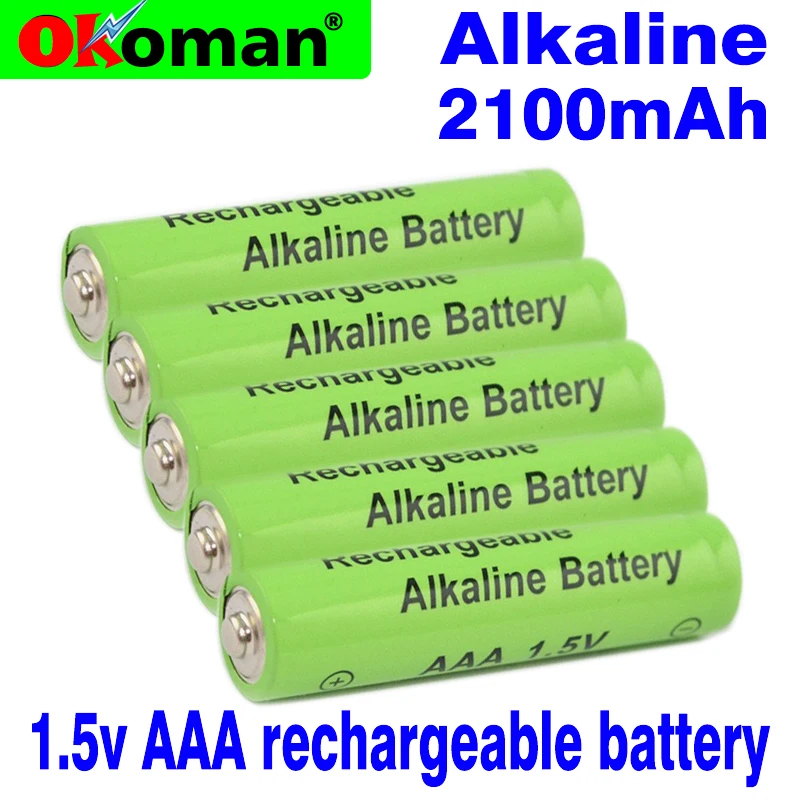 4~20 pcs New Brand AAA Battery 2100mah 1.5V Alkaline rechargeable battery for Remote Control Toy light Batery | Электроника