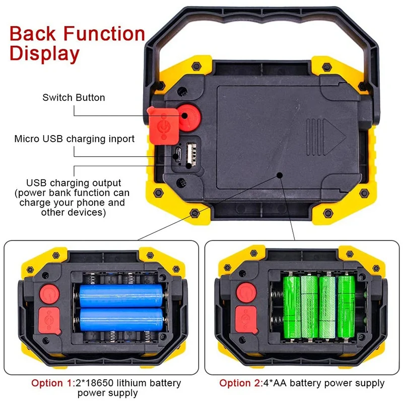 LED Rechargeable Work Lights 30W Floodlight Battery Security Light with 3 Modes Outdoor COB Camping Lights with USB
LED Rechargeable Work Lights 30W Floodlight Battery Security Light with 3 Modes Outdoor COB Camping Lights with USB