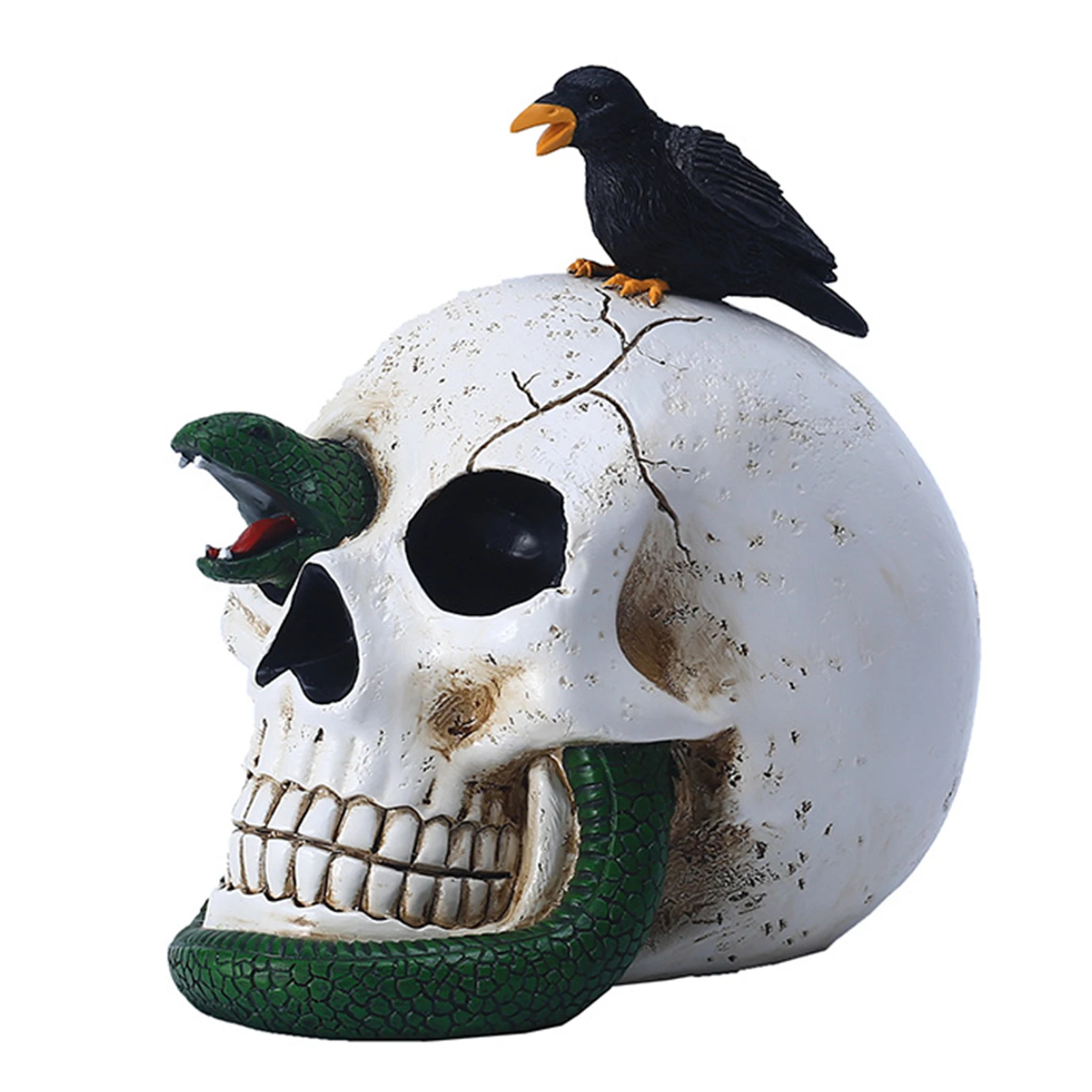 Resin Skull Statue Skeleton Ornament Co-bra Skull Figurine Pharaoh Diadem Skeleton Sculpture Here
Resin Skull Statue Skeleton Ornament Co-bra Skull Figurine Pharaoh Diadem Skeleton Sculpture Here
