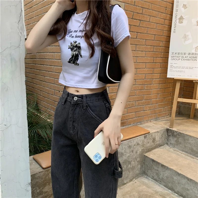 Women Mopping Jeans Straight Slender Big Pockets Korean Style Fashionable Designer Hip-hop Females Trousers Students Leisure New
Women Mopping Jeans Straight Slender Big Pockets Korean Style Fashionable Designer Hip-hop Females Trousers Students Leisure New